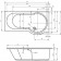 Cada baie semirotunda asimetrica Riho Dorado acril 170x90 cm cu panouri si suport, varianta stanga (Resigilat)