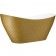 Cada freestanding ovala Besco Viya Glam compozit 160x70 cm, auriu