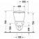 Vas WC suspendat Duravit Duraplus Practica-Cascade 37x65 cm evacuare orizontala