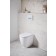 Vas WC pe pardoseala Geberit Acanto Rimfree 35x51 cm evacuare orizontala sau verticala, lipit de perete