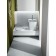Vas WC suspendat cu lavoar dreapta Hatria G-Full 120x50 cm evacuare orizontala, alb