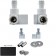 Radox Quattro Control Kit robineti calorifer (radiator) tur-retur 1/2", negru texturat