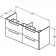 Ideal Standard Tempo Set mobilier de baie suspendat cu lavoar dublu, gri inchis (mid grey), 120x44xH55 cm