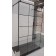 Perete sticla dus Walk In Radaway Modo New Black II Factory 115xH200 cm, profil negru mat