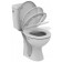 Vidima SevaFresh Set Vas WC monobloc 37x66 cm cu capac Soft-close si rezervor WC cu alimentare laterala