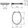 Ideal Standard Eurovit Capac WC duroplast alb, prinderi metalice