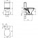 Set Vas WC cu bideu pe pardoseala cu rezervor aparent si capac Vidima Ulysse S 37x64 cm evacuare orizontala