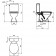 Set Vas WC cu bideu pe pardoseala cu rezervor aparent si capac Vidima Ulysse S 37x64 cm evacuare verticala