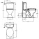 Vidima Style Slim Vas WC monobloc cu evacuare orizontala 35x65 cm