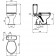 Vidima Style Vas WC monobloc cu functie de bideu evacuare verticala SLIM 35x67 cm