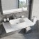 Ravak Moon Blat baie pentru lavoar, forma L, 100x55 cm, alb