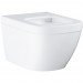 Vas WC suspendat Grohe Euro Ceramic Rimless 37x54 cm evacuare orizontala, tratament PureGuard