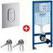 Grohe Rapid SL Set Promo Rezervor WC incastrat cu cadru, suport perete si clapeta de actionare