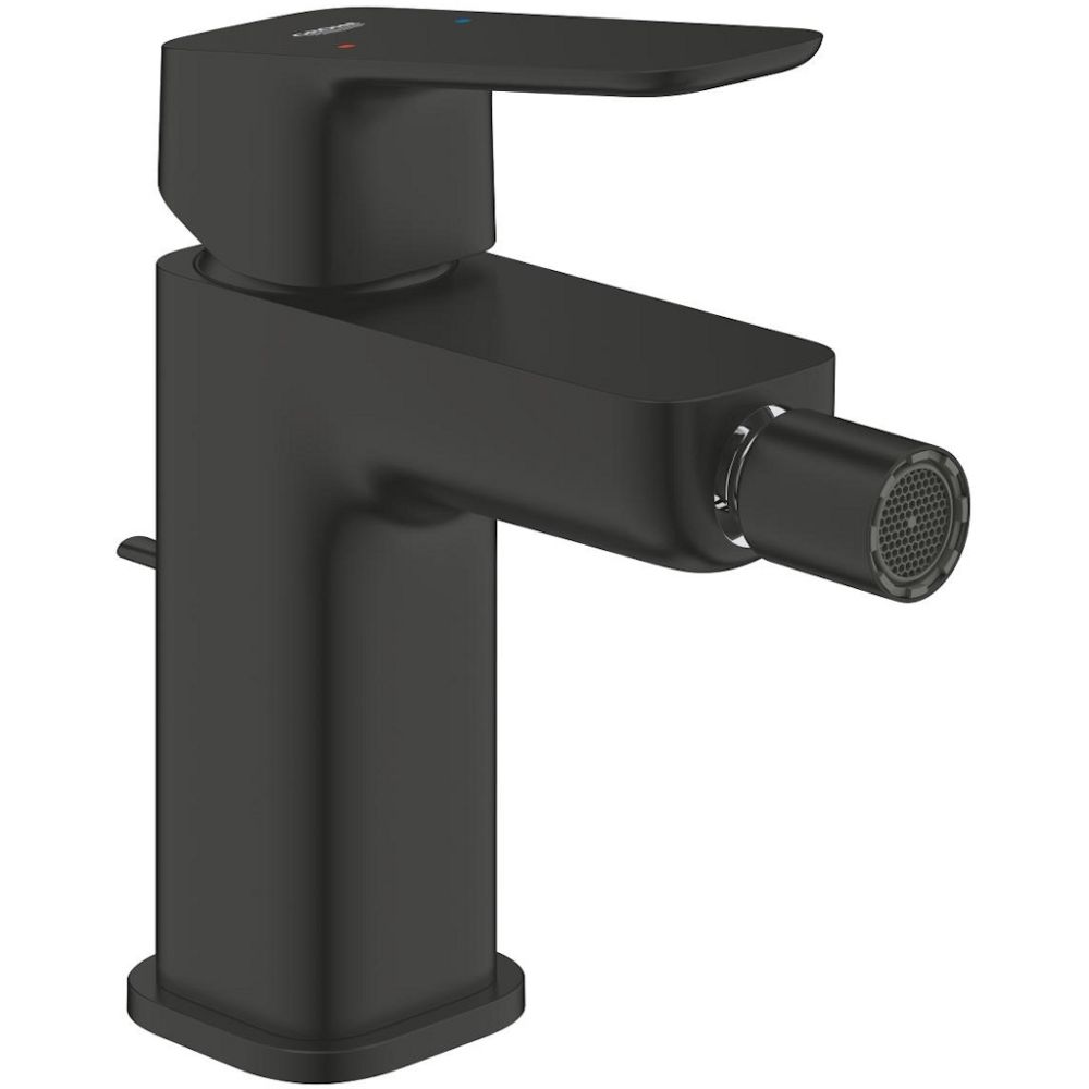 Grohe Cubeo Baterie bideu cu ventil pop-up, negru mat main product photo