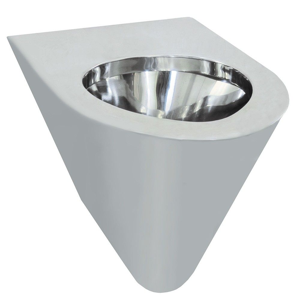 Vas WC antivandalism suspendat Nofer 54x36 cm evacuare orizontala, inox main product photo