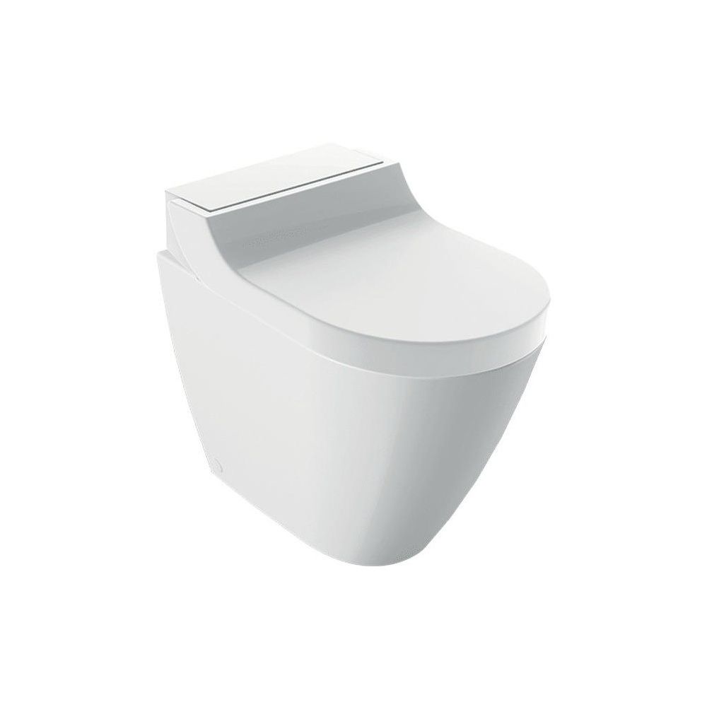 Set Vas WC cu bideu electronic pe pardoseala cu capac soft close automat si telecomanda Geberit AquaClean Tuma Classic Rimless 36x52 cm evacuare verticala main product photo