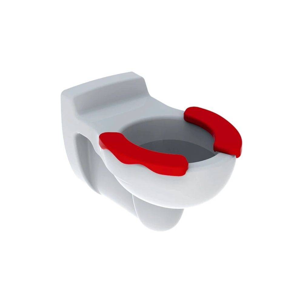 Vas WC pentru copii, suspendat Geberit Bambini 33x54 cm evacuare orizontala, alb/rosu main product photo