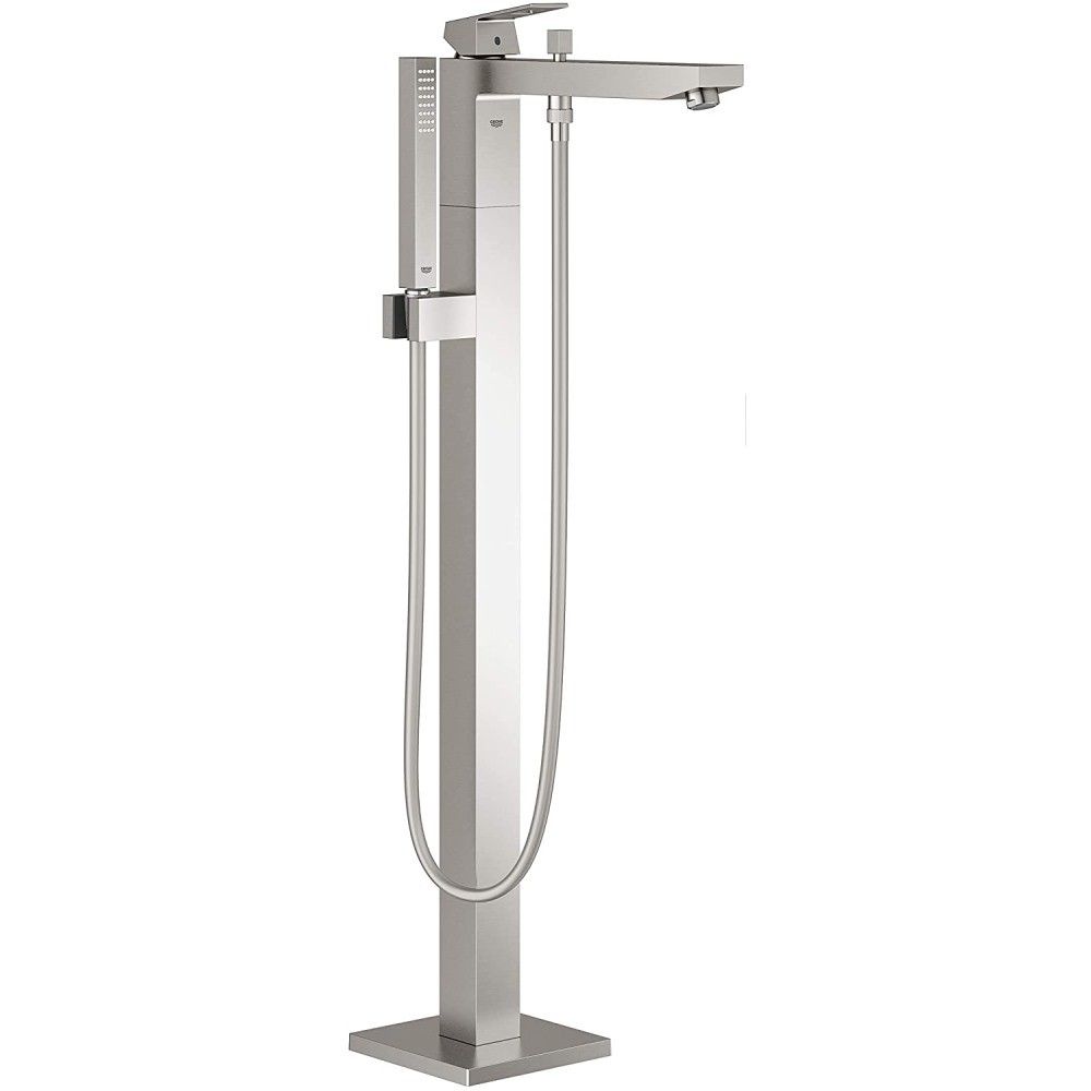 Grohe Eurocube Baterie cada freestanding, aspect inox (supersteel) main product photo