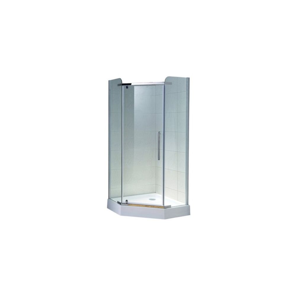 Cabina dus pentagonala cu usa batanta Belform Clear 80x80 cm main product photo
