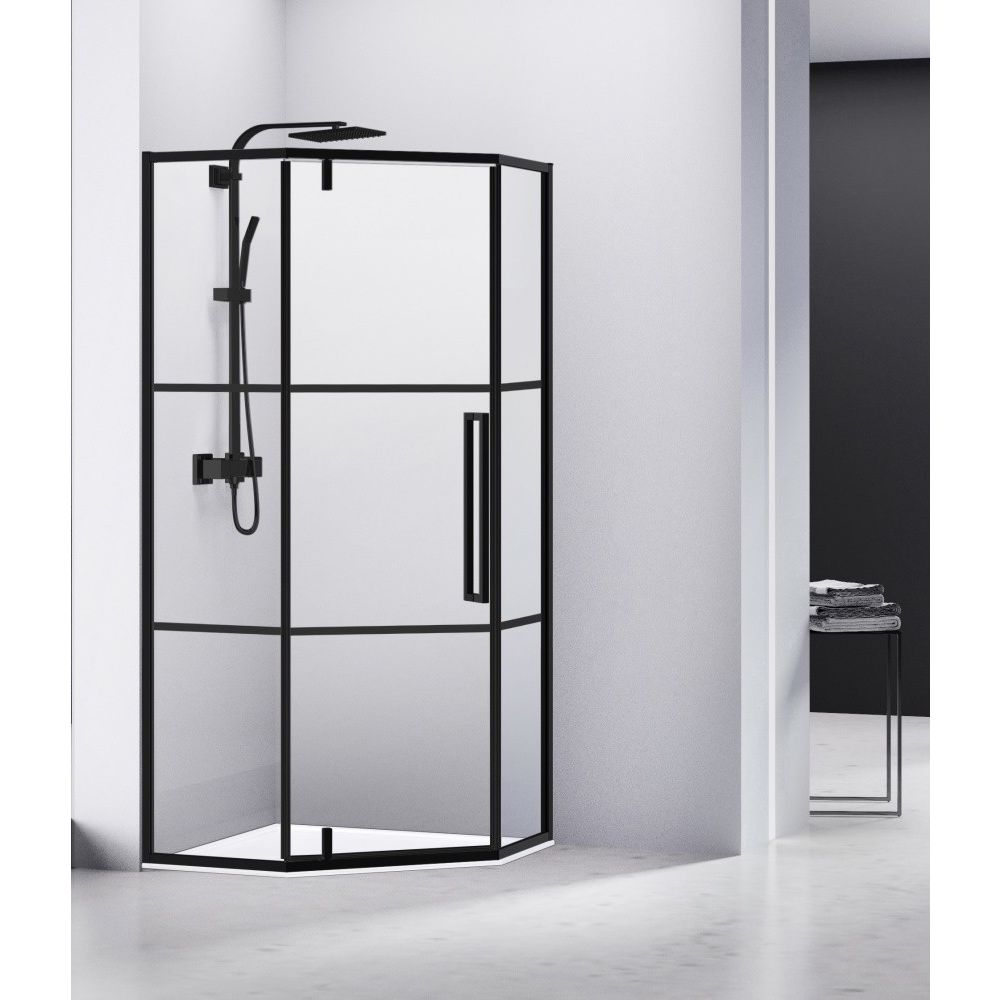 Cabina dus pentagonala cu usa batanta Belform Infinity 80x80 cm main product photo