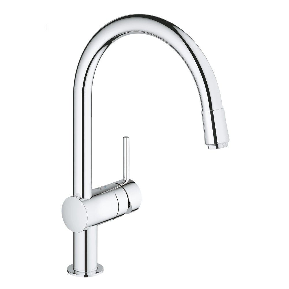 Grohe Minta Baterie chiuveta bucatarie monocomanda cu dus extractibil, pipa C, crom main product photo