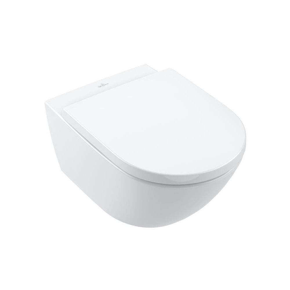 Set Vas WC suspendat cu capac soft close Villeroy & Boch Subway 3.0 TwistFlush 37x56 cm evacuare orizontala main product photo