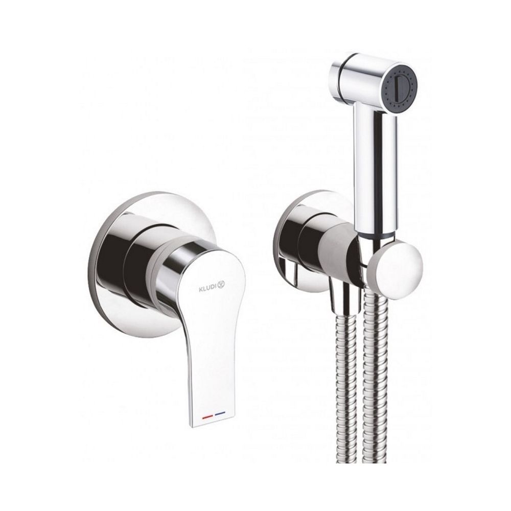 Kludi Zenta SL Set dus igienic cu baterie incastrata, furtun si suport main product photo