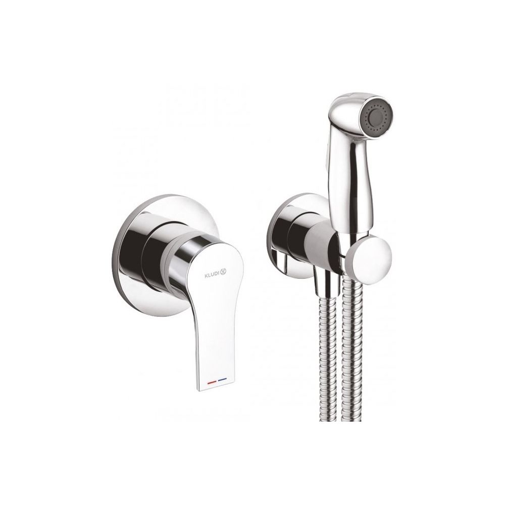 Kludi Zenta Set dus igienic cu baterie incastrata, furtun si suport main product photo