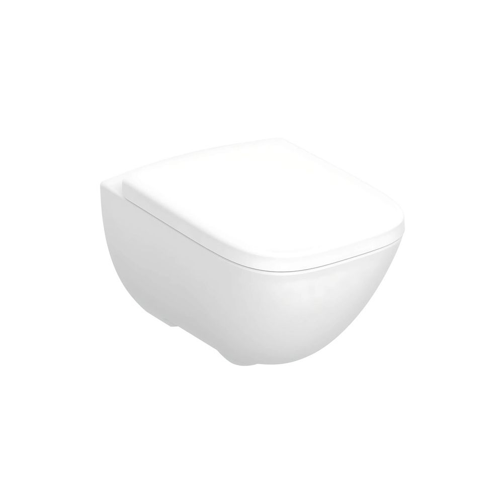 Set Vas WC suspendat cu capac soft close Geberit Selnova Premium Square Rimfree 36x52 cm evacuare orizontala main product photo