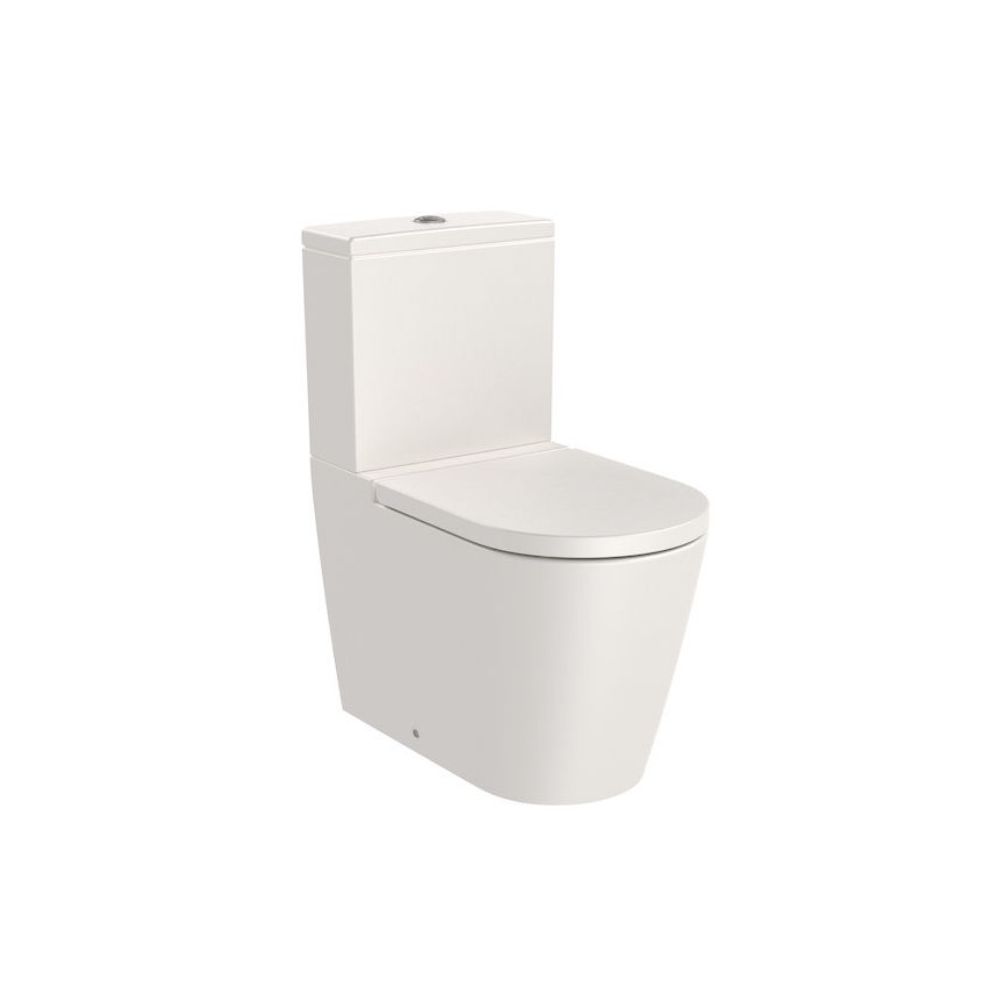 Vas WC pe pardoseala Roca Inspira Round Rimless 37x65 cm evacuare orizontala sau verticala, lipit de perete, bej main product photo