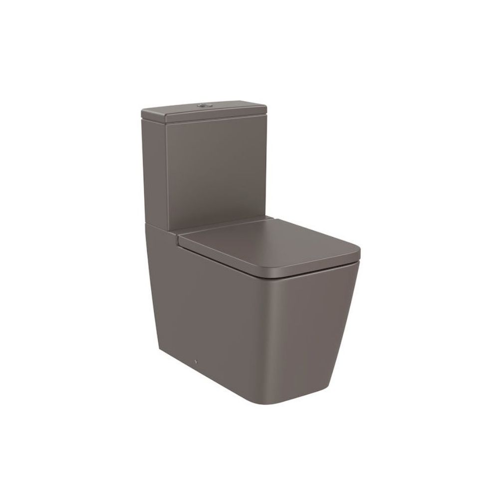 Vas WC pe pardoseala Roca Inspira Square Rimless 36x65 cm evacuare orizontala sau verticala, lipit de perete, maro (coffee) main product photo