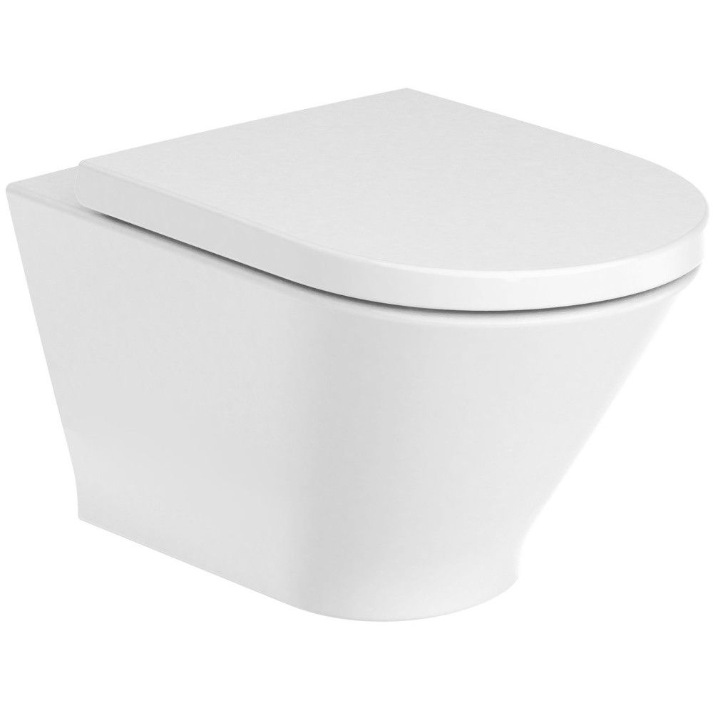 Vas WC suspendat Roca The Gap Rimless 36x54 cm evacuare orizontala main product photo