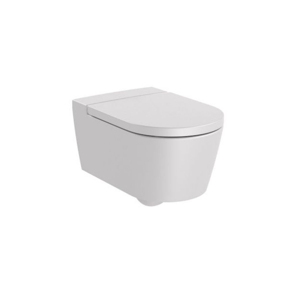 Vas WC suspendat Roca Inspira Round Rimless 37x56 cm evacuare orizontala, alb (pearl) main product photo