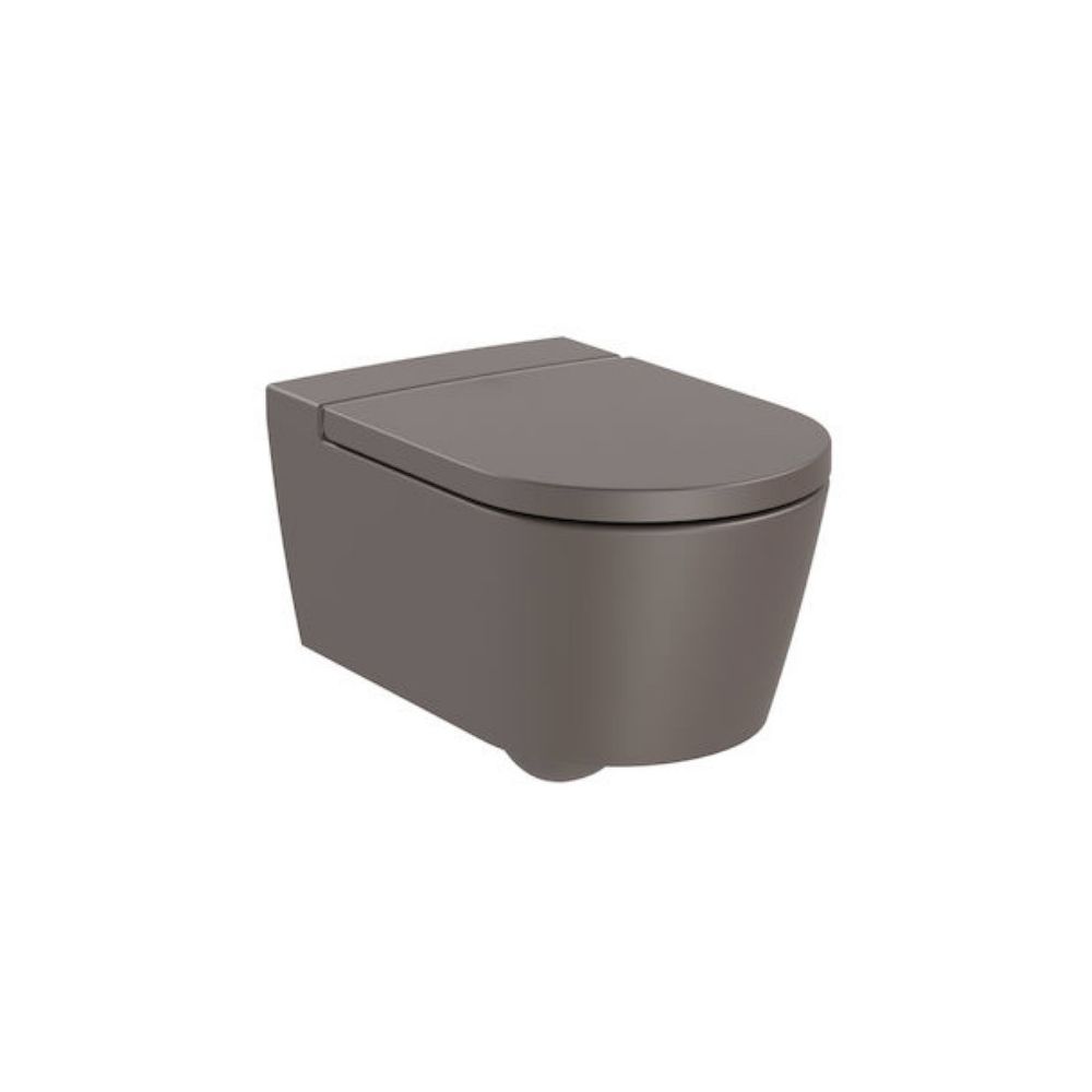 Vas WC suspendat Roca Inspira Round Rimless 37x56 cm evacuare orizontala, maro (coffee) main product photo