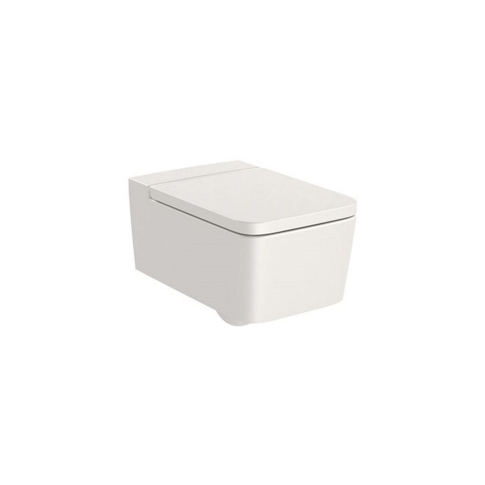 Vas WC suspendat Roca Inspira Square Rimless 37x56 cm evacuare orizontala, bej main product photo