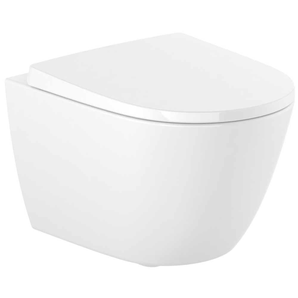 Vas WC suspendat Roca Ona Rimless 36x48 cm evacuare orizontala, alb main product photo
