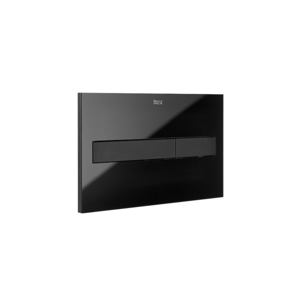 Roca Duplo PL7 Clapeta de actionare Dual Flush, sticla negru lucios main product photo