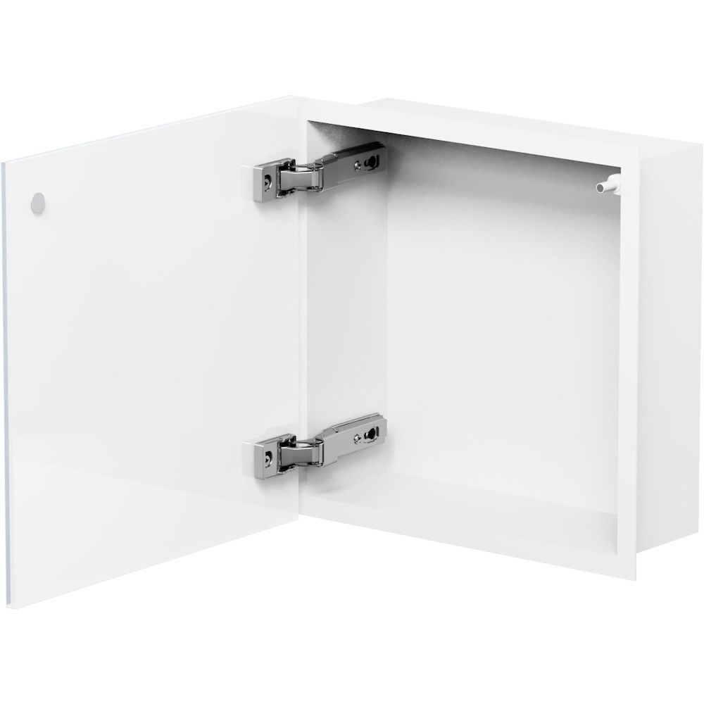 Bemeta Nisa perete baie 32x10xH32 cm cu usa, alb/oglinda main product photo