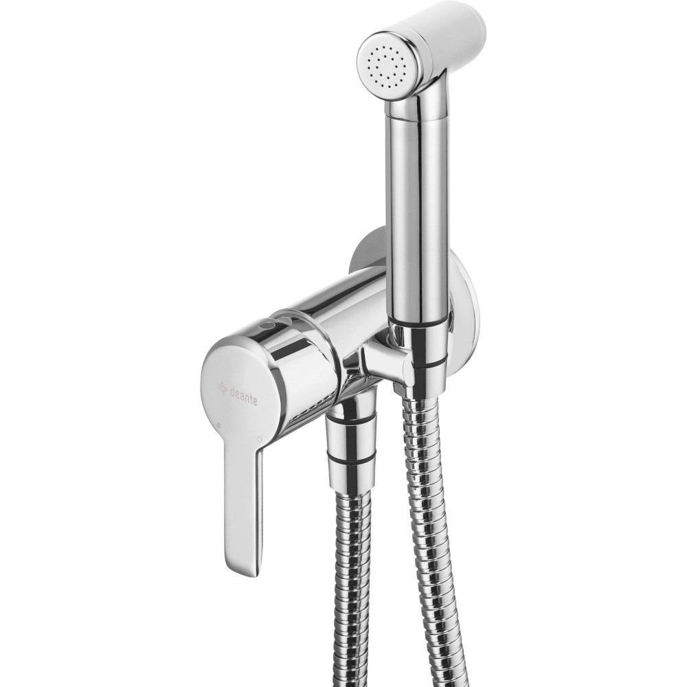 Deante Arnika Set dus igienic cu baterie incastrata, furtun si suport, crom main product photo