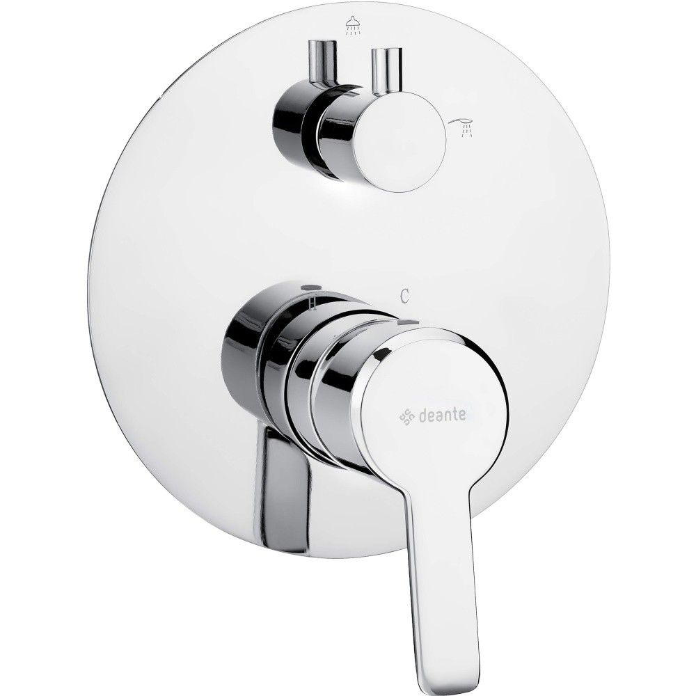 Deante Arnika Baterie dus monocomanda cu divertor, montaj incastrat, crom main product photo