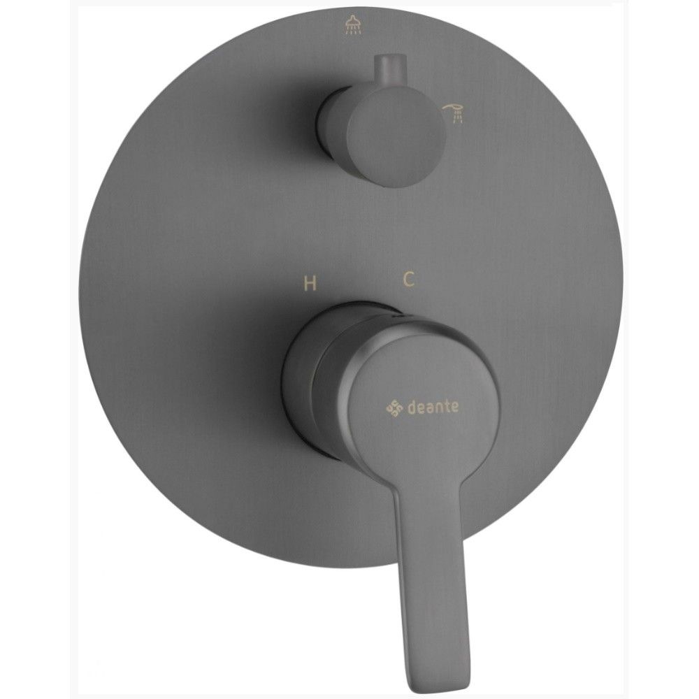 Deante Arnika Baterie dus monocomanda cu divertor, montaj incastrat, antracit main product photo