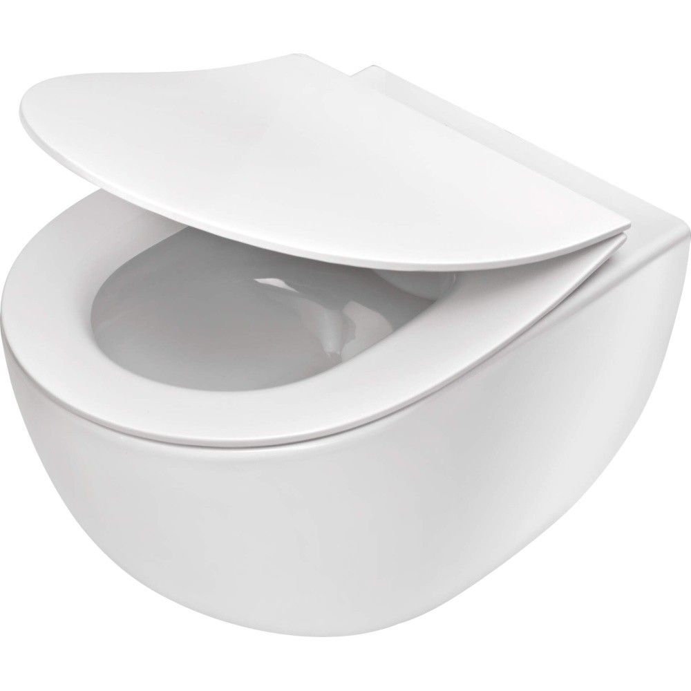 Vas WC suspendat Deante Peonia Zero Rimless 36x51 cm evacuare orizontala, alb main product photo