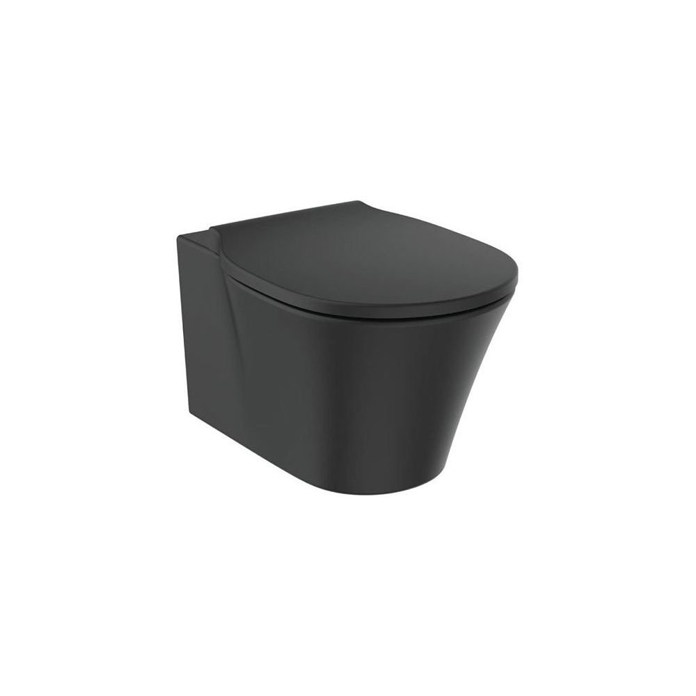 Vas WC suspendat Ideal Standard Connect Air AquaBlade 36x54 cm evacuare orizontala, negru mat main product photo