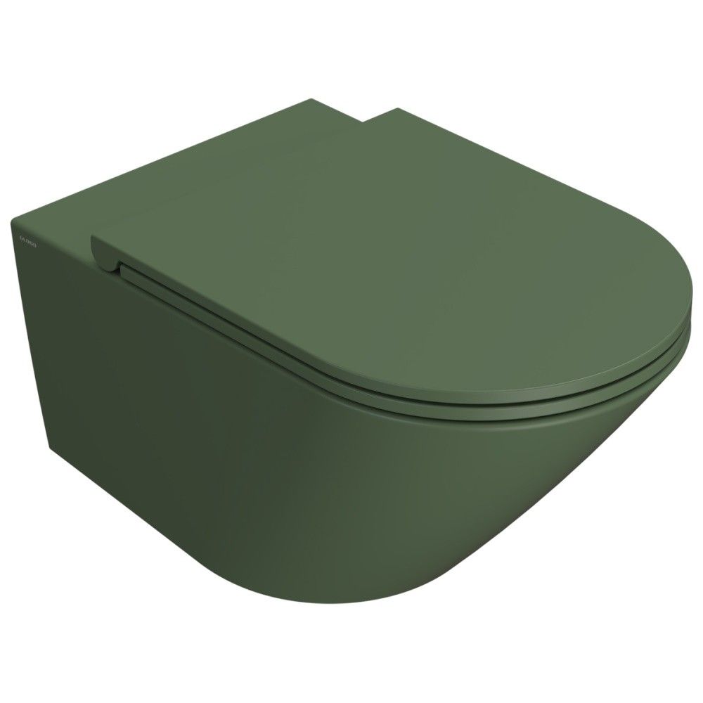 Vas WC suspendat Globo Forty3 Rimless 36x57 cm evacuare orizontala, verde deschis mat (felce) main product photo