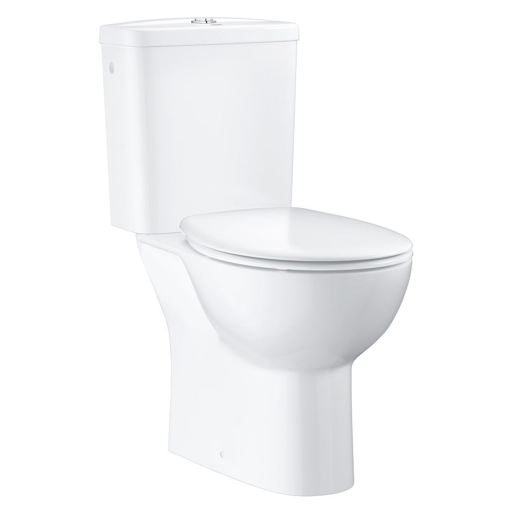 Set Vas WC pe pardoseala cu rezervor aparent si capac soft close Grohe Bau Ceramic 36x62 cm evacuare orizontala main product photo