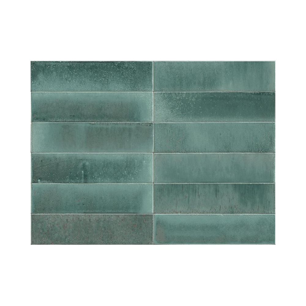 Gresie interior portelanata albastra 6x24 cm, Marazzi Lume Turquoise Lux main product photo