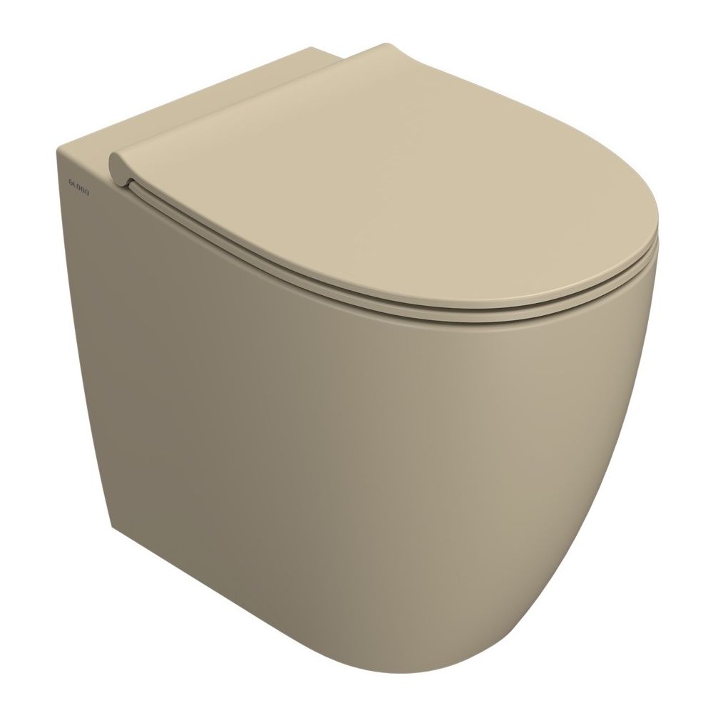 Vas WC pe pardoseala Globo 4All Rimless 36x54 cm evacuare orizontala sau verticala, crem mat (perla) main product photo