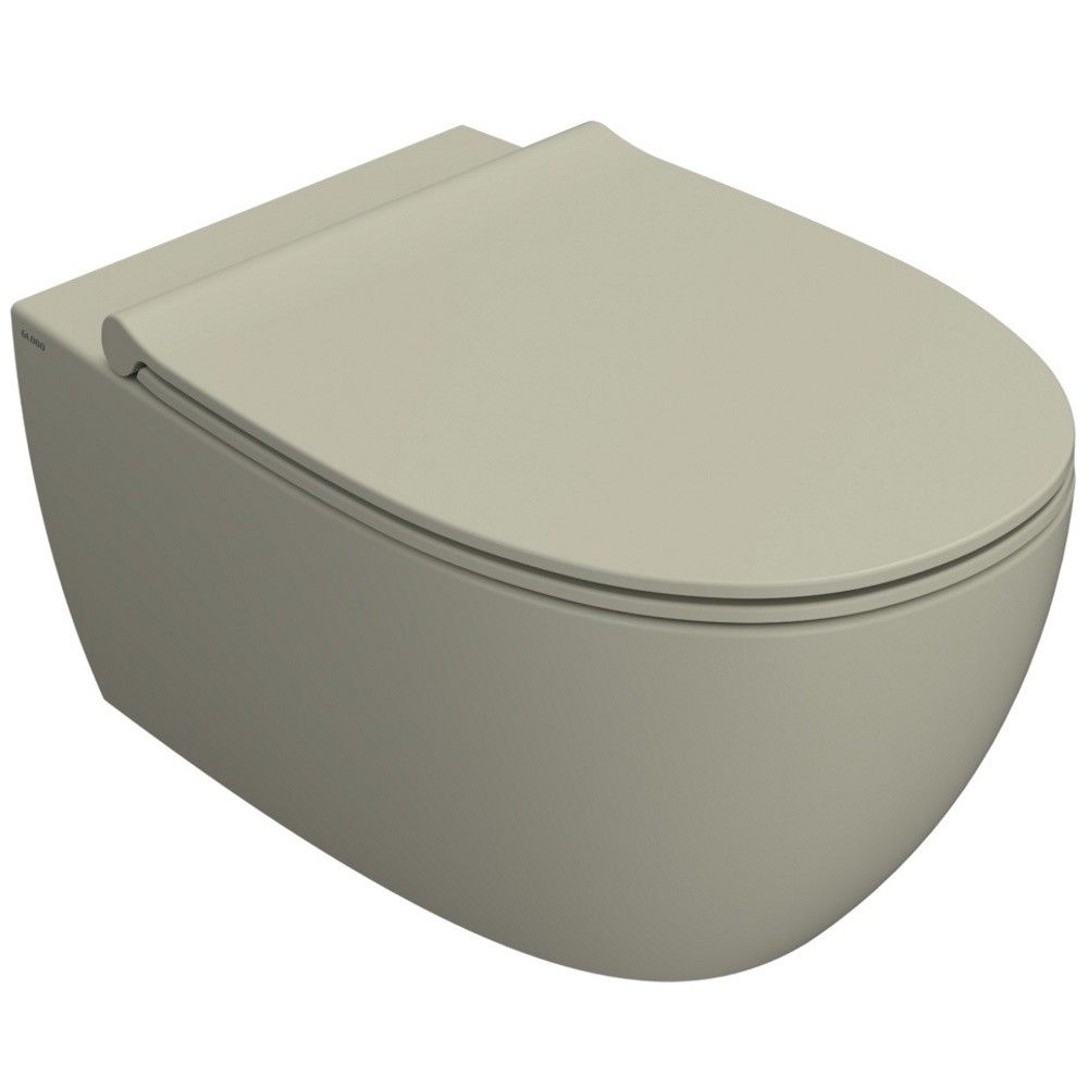 Vas WC suspendat Globo 4All Rimless 36x54 cm evacuare orizontala, bej inchis mat (cachemire) main product photo