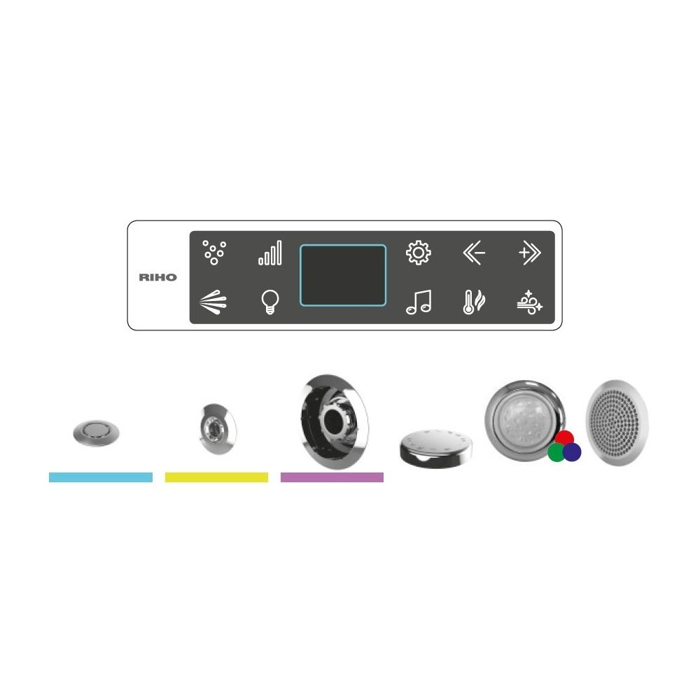 Riho Pool Bliss Sistem de aero+hidromasaj cu conexiune bluetooth si radio main product photo