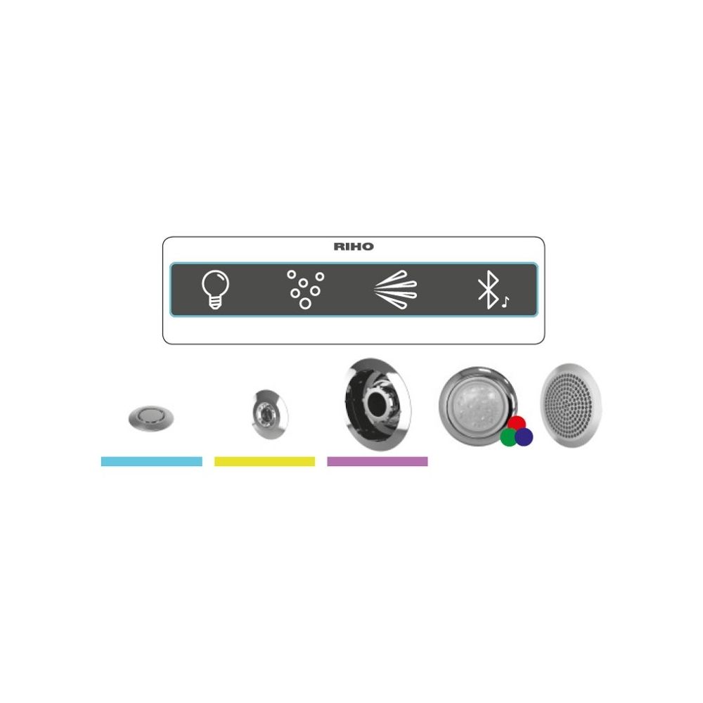 Riho Pool Joy Sistem de aero+hidromasaj cu conexiune bluetooth main product photo